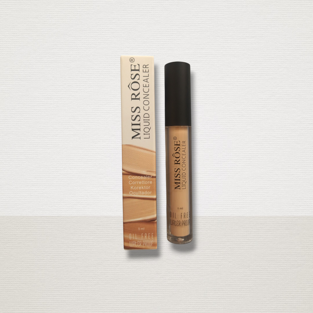 Miss Rose Oil-Free Waterproof Liquid Concealer – Full Coverage Dark Circle & Spot Corrector