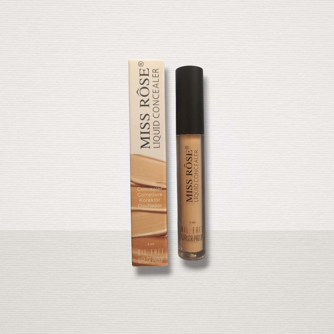 Miss Rose Oil-Free Waterproof Liquid Concealer – Full Coverage Dark Circle & Spot Corrector