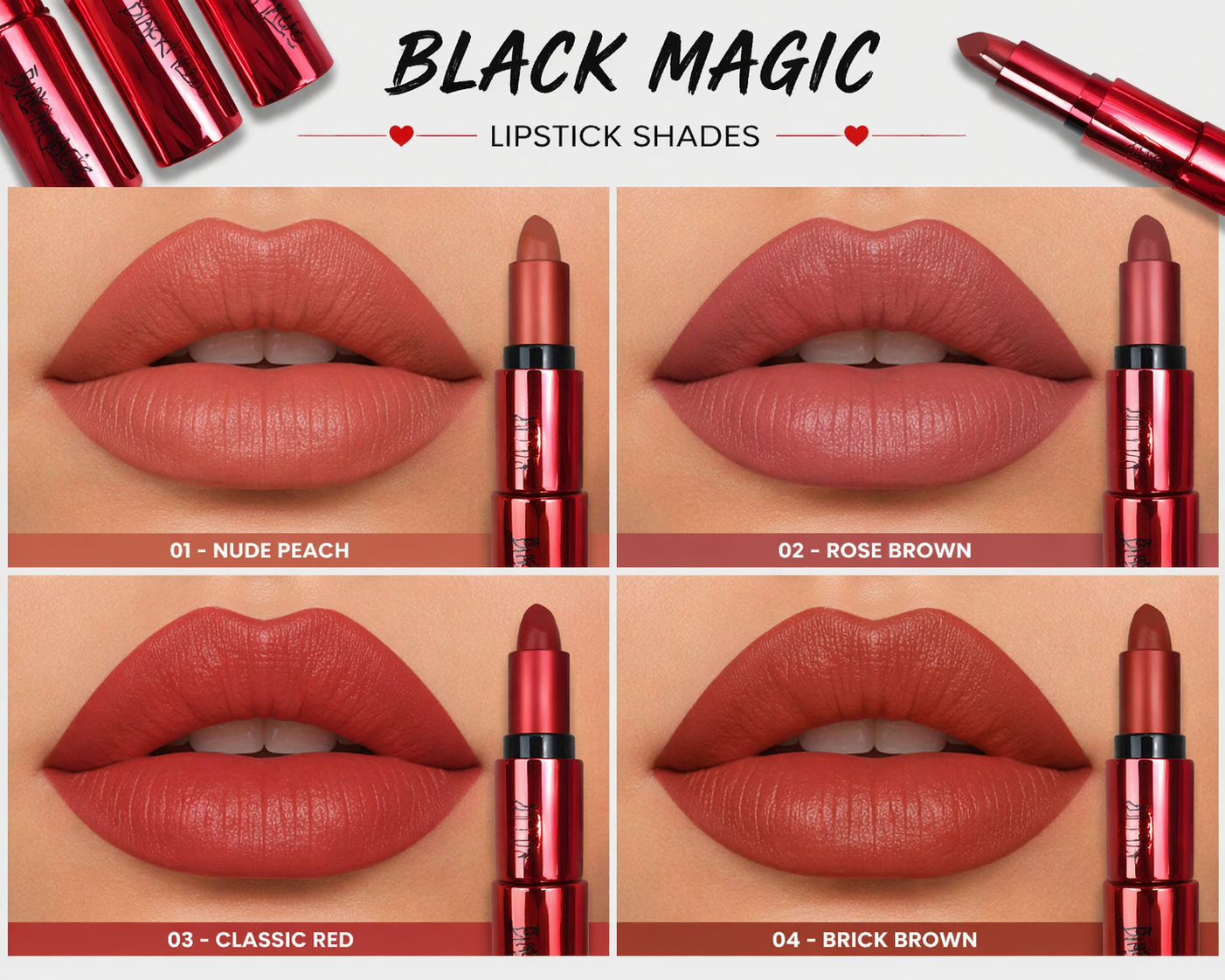 Heng Feng Mini Lipstick Set – Matte Long-Lasting Travel Kit