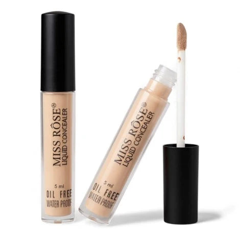 Miss Rose Oil-Free Waterproof Liquid Concealer – Full Coverage Dark Circle & Spot Corrector